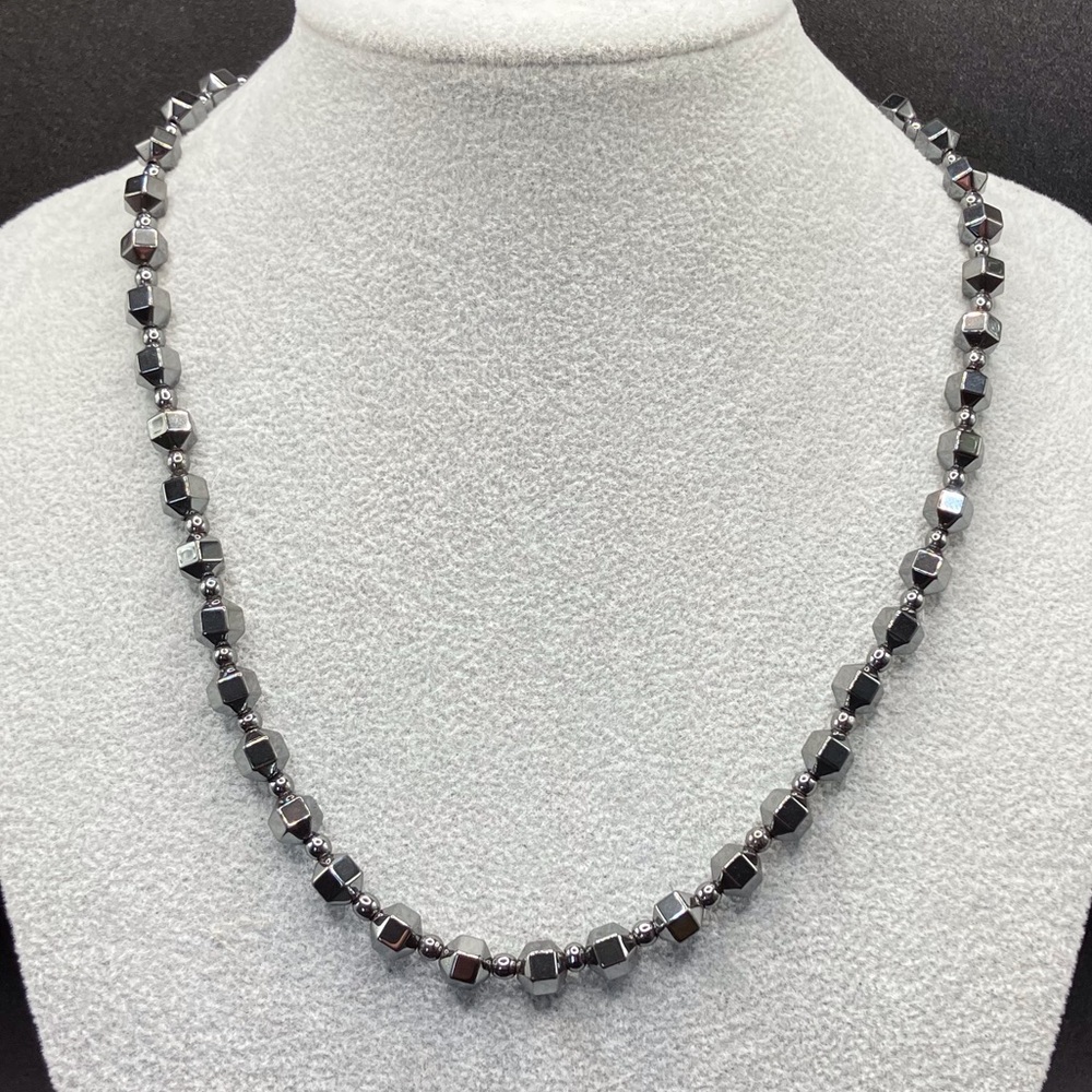 Genuine Hematite Necklaces With Magnetic Clasps, Set of 3 Unisex - Picture 6 of 14